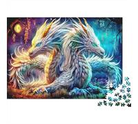 Divine Dragon 1000 Pieces Premium Cardboard Jigsaw Puzzles Brain Teaser Educational for Cognitive Development All Ages Family Iridescent Dragon Scales Puzzle Lovers 52x38cm/1000pcs