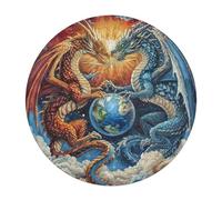 Divine Dragon 120 Piece Circular Puzzle Magical Animals Animal Shape All Ages Relaxing Puzzle Stress Relief Home Decor Creative Challenge Educational Challenging 120 PCS