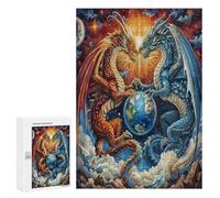 Divine Dragon 300 Piece Jigsaw Puzzles Adults Kids Magical Animals Jigsaws Morning Leisure Activity Vibrant Brainteaser Perfect Holiday Present Home Decor 300 PCS