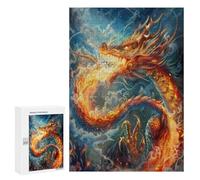 Divine Dragon 300Pc Jigsaw Puzzles Suitable All Ages Magical Animals Jigsaws Thoughtful Housewarming Gift Family Game Night Vibrant Design Stress Reliever 300 PCS
