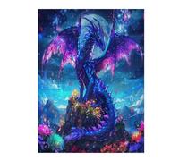 Divine Dragon 500 Pcs Jigsaw Puzzles Magical Animals Puzzles for Adults Teens Fun Family Game Team Building Stress Reducing Autumn Durable Cardboard 500 PCS