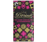 Divine Fairtrade Dark Chocolate - 70% Cocoa Raspberry (100g)