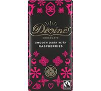Divine Fairtrade Dark Chocolate - 70% Cocoa Raspberry (100g) - Pack of 2