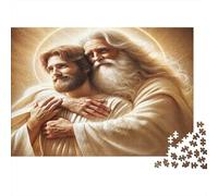 Divine Father Embracing Son Puzzles for Adults 1000 Pieces with No Puzzle Dust Jig Saws As Difficult Puzzles for Tabletop Games And Digital Detox 38x26cm/1000pcs