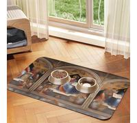 Divine Frescoes Pet Absorbent Leather Tablecloth 40x60cm with Non-Slip Rubber Base for Cats and Dogs