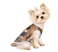 Divine Frescoes Pet Breathable Sleeveless T-shirt S for Small Dogs and Cats Soft, Lightweight, Stylish