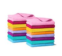 DIVINE GENIUS Happy Rainbow - Pack of 16 Recycled Microfibre Cloths Super Absorbent Washable and Resistant for Kitchen, Fast Drying Sustainable Cloths 38 x 36 cm