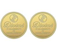 Divine Giant Milk Chocolate Coin, 58g (Pack of 2)