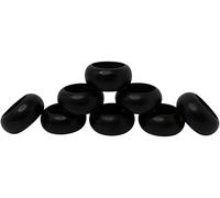 Divine glance Handmade Napkin Rings Set for Dining Table Decoration Wedding Receptions, Dinners Parties, Family Gatherings, or Everyday Use (Black Half Round Set of 12)