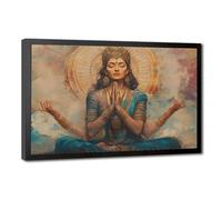Divine Goddess Meditation,Sacred Feminine Energy Canvas Poster Wall Art Decor Print Picture Paintings for Living Room Bedroom Decoration 12" L X 18" W