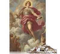 Divine Guardian Angel Painting 500 Piece Jigsaw Puzzle 500 Piece Jigsaw Puzzles for Adults & Families- Wooden Jigsaw Puzzles for Adults Kids Gifts 500pcs (52x38cm)