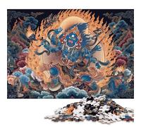 Divine Guardian Mythical Warrior Artwork 1000 Pieces Wooden Jigsaw Puzzles Unique Puzzle Creative Jigsaw Puzzles Gift for Adults,Family Game Challenge Activity 1000pcs (75x50cm)