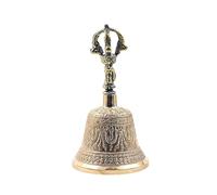 Divine Hindu Brass Vajra Hand Bell - A Sacred Sound for Spiritual Harmony