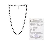 Divine Hindu Karungali Malai Silver Cap Plated Necklace | Original Black Ebony Wood | for Men & Women, 108 Beads, Wood, No Gemstone