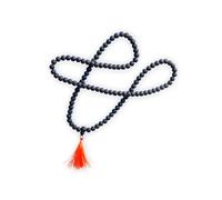 Divine Hindu Natural Karungali Malai Original 12mm Certified Karungali Mala 108 Beads Premium Karungali Malai - Genuine Black Ebony Wood Necklace for Spiritual Growth & Meditation
