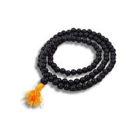 Divine Hindu Original Karungali Malai - 8mm Certified Karungali Mala 108 Beads Premium Karungali Malai - Genuine Black Ebony Wood Necklace for Spiritual Growth & Meditation for Men and Women