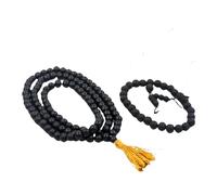 Divine Hindu Original Karungali Malai Mala 108-Beads & Karungali Malai Bracelet Combo| Lab Tested| Black Ebony Wood Karungali Mala & Bracelet, 6mm, Ebony, No Gemstone