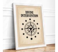 Divine Intervention Minimalist Framed Wall Art Print A4 (29.7×21cm) White, Wall Decor for Living Room, Bedroom, Office & Home, Ready to Hang, Art Gift