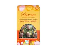 Divine Luxury Milk Chocolate Mini Eggs with Smooth Caramel 190g - Fairtrade Easter Chocolate - Creamy Milk Chocolate with Caramel Filling - Ethical Premium Chocolate