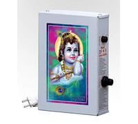 Divine Mantra Box 25 in 1 Krishna Special Chanting Box for Puja and Meditation-Metal-Steel Grey