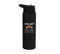Divine Math Loaves Fish Abundance Equation Stainless Steel Insulated Water Bottle