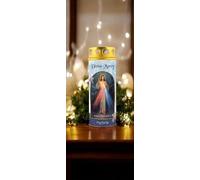 Divine Mercy Candle Prayer Devotional Wax Multicolor Catholic Windproof Cap