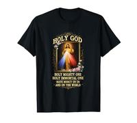 Divine Mercy Holy God Holy Mighty One Prayer Catholic Jesus Value Graphic T-Shirt