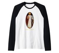 Divine Mercy Jesus I Trust in You Raglan Baseball Tee