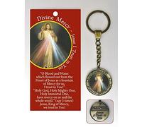 Divine Mercy Key Ring Prayer Leaflet & Wallet - Religious Key Ring