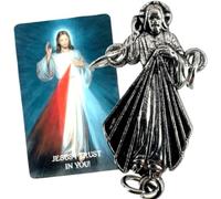 Divine Mercy Rosary Centerpiece Jesus I Trust In You Charm Piece
