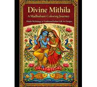 Divine Mithila: A Madhubani Coloring Journey: Hindu Mythology in Traditional Indian Folk Art Designs