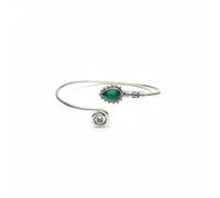 Divine Ornaments 925 Sterling Silver Gemstone Adjustable Open Bangle Bracelet, Boho Stackable Statement Piece, Handmade, 8.2 gram, Pearl, Moonstone, Turquoise and others