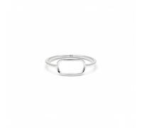 Divine Ornaments 925 Sterling Silver Open Rectangle Ring, Minimalist Geometric Style, Sizes 4 to 11, 1g (US-10/UK-T)