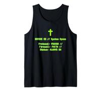 Divine OS System Specs Retro Terminal Christian Geek Tank Top
