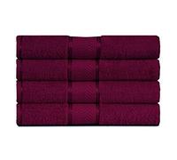 DIVINE OVERSEAS Premium Elegance 100% Cotton/Soft/Highly Absorbent / 450 GSM / (Pack of 4 Hand Towel Set, Cheer Wine)