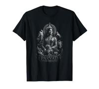 Divine Parvati Hindu Goddess Shakti Lion Lotus Temples T-Shirt