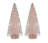 Divine Pine Christmas Tree Ornament - Blush - Pack of 2 - Great Accessory for Any Dining Table, Side Table, or Mantelpiece - Adding a Magical and Modern Touch to Your Christmas Decor