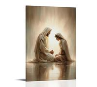 Divine Prayers Christian Art Jesus And Girl Poster Decorative Painting Canvas Wall Art Living Room Poster Bedroom Painting Wall Art Picture Print Modern Family Room Decor 16 x 24 Inches (40 x 60 cm)