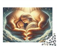 Divine Protection 1000 Piece Jigsaws for Adults & Teens, Cardboard, Angel Hug, Challenging Puzzle, Brain Teaser for Concentration, for Men Women 70x50cm/1000pcs