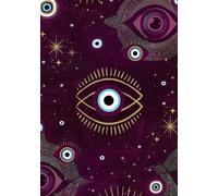 Divine Protection: Evil Eye Lined Notebook (Dark Purple/Plum Colour)