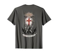 Divine Protection Lux in Tenebris Lucet Templar Cross T-Shirt