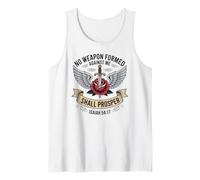 Divine Protection Religious Woman Isaiah 54:17 scripture Tank Top