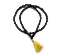 DIVINE RUDRAS Black Ebony Wood Mala Natural Karungali Malai for Meditation, Healing & Energy Protection 108+1 Beads Japa Mala for Men & Women, 7 MM, Wood