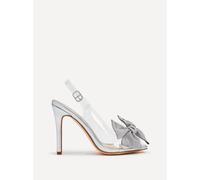Divine Silver & Perspex Heels Linzi Silver 7-Standard Fit