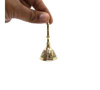 Divine Souk Brass Pooja Bell Ghanti For Temple | Puja Ghanti For Aarti | Traditional Hand Bell Ghanti For Home Mandir (Size-1)