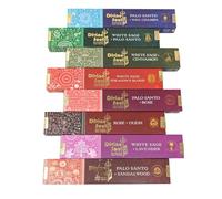 Divine Soul Incense Sticks Set of 8 - Palo Santo Nag Champa, White Sage Palo Santo, Cinnamon, Dragon’s Blood, Lavender, Rose, Sandalwood & Oudh - Premium Masala Holy Sticks for Meditation & Cleansing