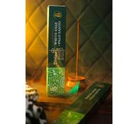 Divine Soul White Sage & Palo Santo Incense Sticks - 3 Pack Set with JRose Incense Burner - Natural Smudging for Energy Cleansing, Meditation & Yoga