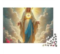 Divine Spiritual Figure 1000 Piece Jigsaw Puzzle Paper for Adults Sky Cloud Background Mindfulness 52x38cm/1000pcs