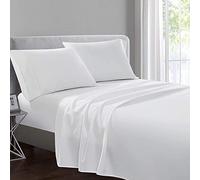 Divine Textiles 400 Thread Count Egyptian Cotton Sateen Flat Sheet Super Single - White