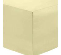 Divine Textiles Extra Deep Polycotton Fitted Sheets 16"/40CM Deep Bedsheets, Double - Cream